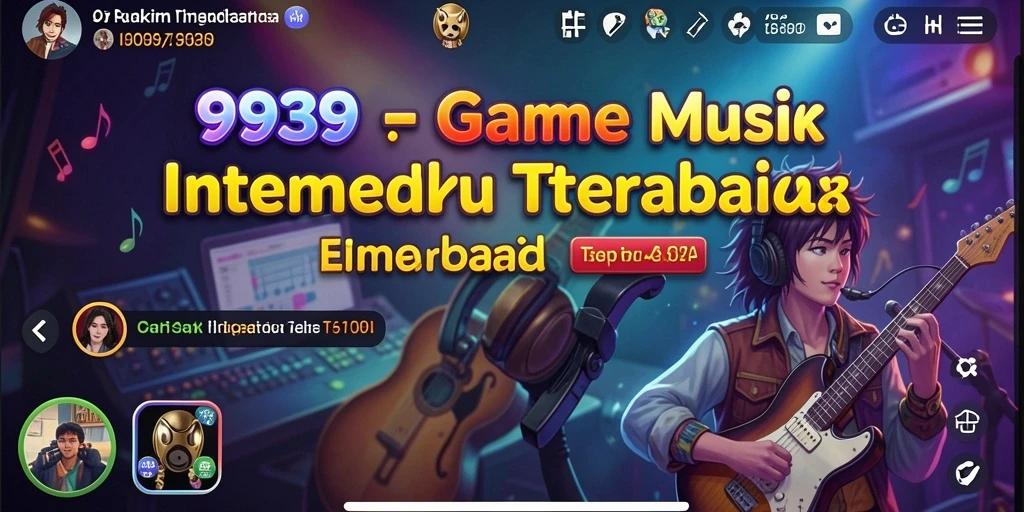 Screenshot gameplay 9939 yang menunjukkan interaksi pemain dengan musik.