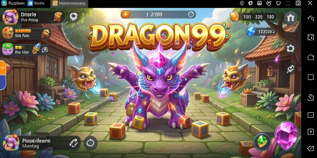 Tampilan gameplay seru dari DRAGON99 dengan berbagai tantangan Puzzle.