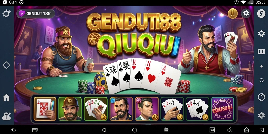 Screenshot gameplay QiuQiu yang seru di GENDUT188.
