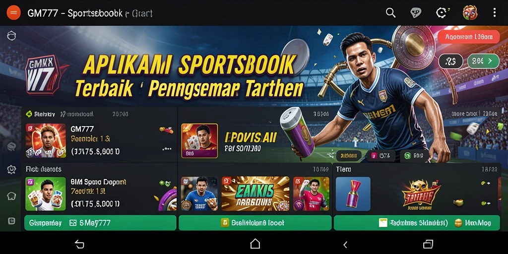 Screenshot gameplay GM777 menunjukkan antarmuka taruhan yang menarik.