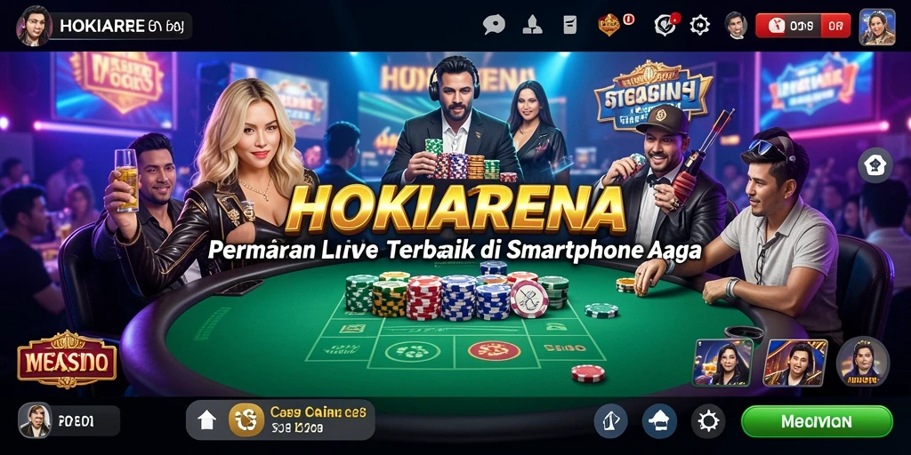 Tampilan menyenangkan dari gameplay HOKIARENA Live Casino.