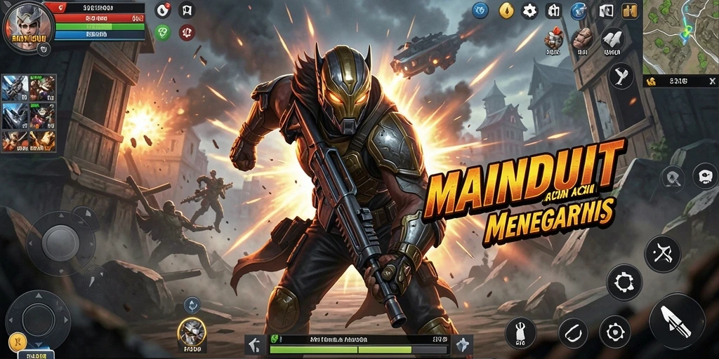 Tampilan seru dari gameplay MAINDUIT yang penuh aksi.