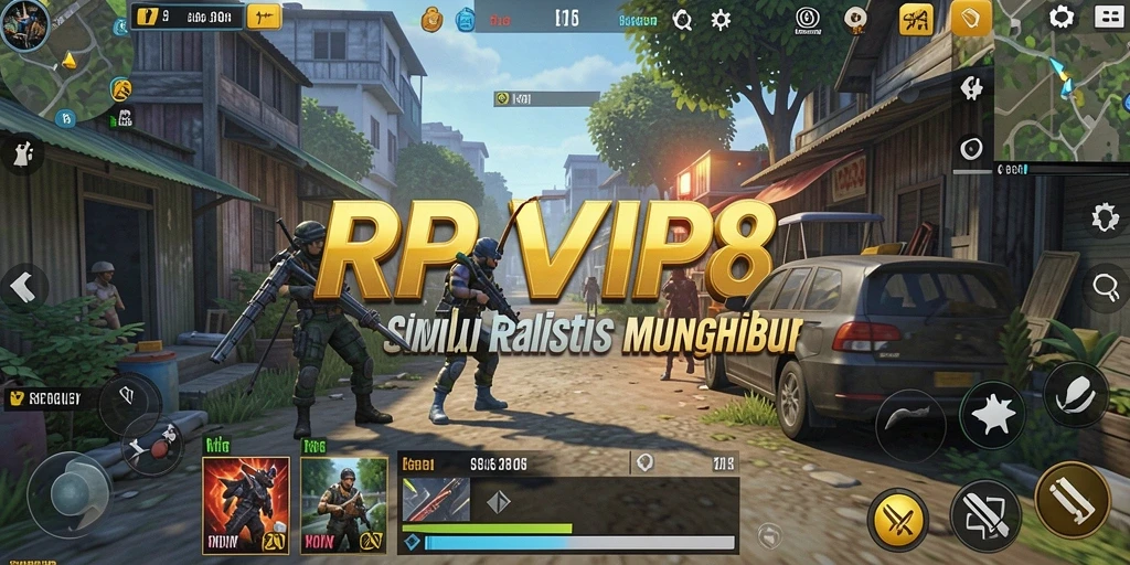 Screenshot gameplay RPVIP8 menampilkan interaksi karakter yang menarik.