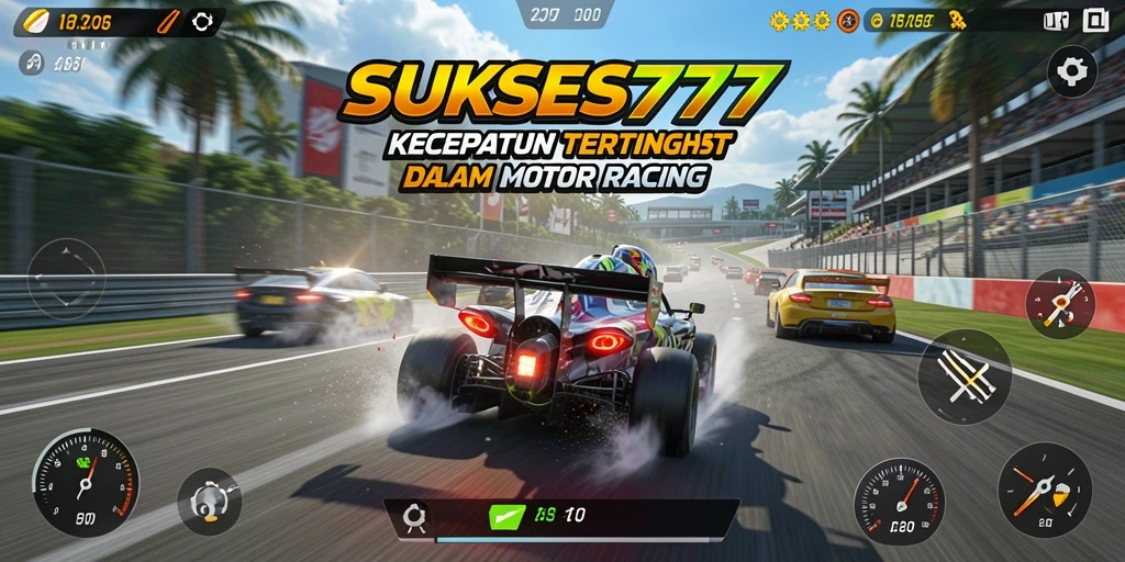 Tampilan gameplay balap motor yang mendebarkan dalam SUKSES777.