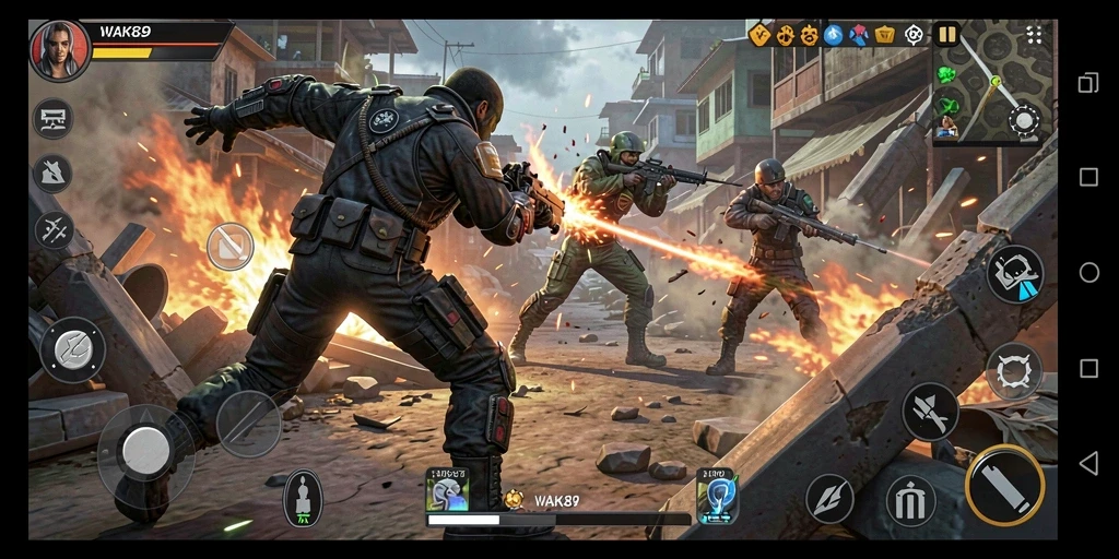 Tangkapan layar utama gameplay WAK89 yang menunjukkan aksi mendebarkan.